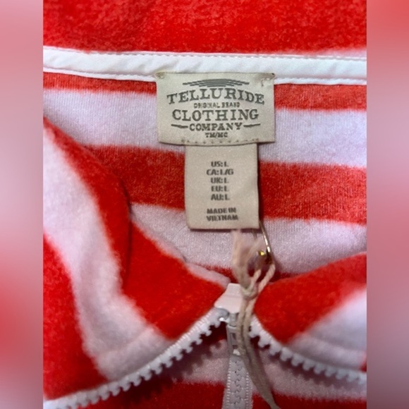 Telluride Clothing Company | Women’s Striped Long Sleeve Fleece Size Large - Picture 2 of 6
